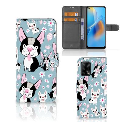OPPO A74 4G | Telefoonhoesje | Met pasjeshouder | Hondjes