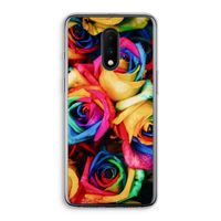 Neon bloemen: OnePlus 7 Transparant Hoesje
