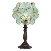 HAES DECO - Tiffany Tafellamp Groen 21x21x38 cm Fitting E14 / Lamp max 1x25W - thumbnail
