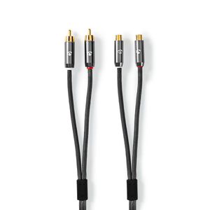 Nedis CATB24205GY50 audio kabel 5 m 2 x RCA Grijs