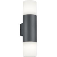 LED Buitenlamp Wandlamp - Dubbele E27 Fitting - IP44 - Antraciet Aluminium