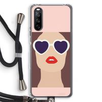 Red lips: Sony Sony Xperia 10 III Transparant Hoesje met koord