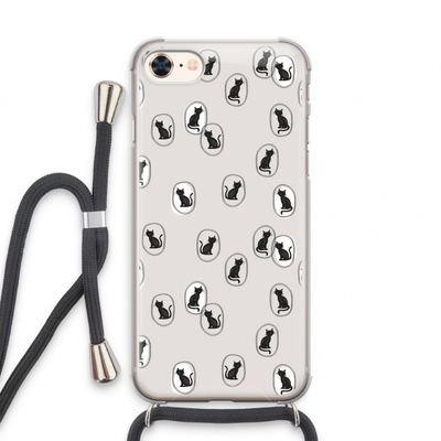 Miauw: iPhone 7 Transparant Hoesje met koord