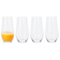 Excellent Houseware Tumbler waterglazen - 4x stuks - 580 ml - grote drinkglazen Excellent Houseware Tumbler waterglazen - 4x stuks - 580 ml - grote drinkglazen