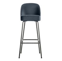 BePureHome Barstoel 'Vogue' Velvet, kleur Teal (zithoogte 79cm)