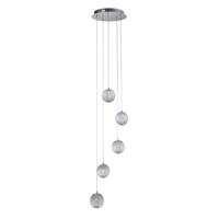 Searchlight 5-lichts hanglampAllure chroom rond - 51481-5CC