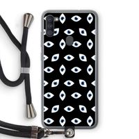 Eyes pattern: Samsung Galaxy A11 Transparant Hoesje met koord
