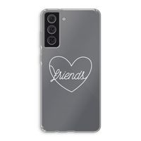Friends heart pastel: Samsung Galaxy S21 FE Transparant Hoesje