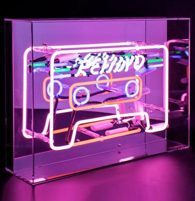 Glazen Neon Box - &apos;Cassette&apos; - Large