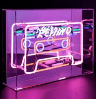 Glazen Neon Box - &apos;Cassette&apos; - Large