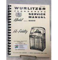 Wurlitzer 2000 Jukebox Service Manual - thumbnail