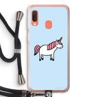 Eenhoorn: Samsung Galaxy A20e Transparant Hoesje met koord