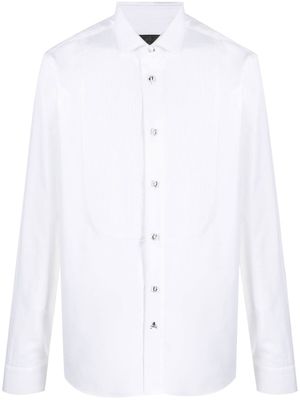 Philipp Plein chemise à empiècement plissé - Blanc