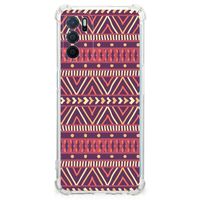 OPPO A16 | A16s | A54s Doorzichtige Silicone Hoesje Aztec Paars