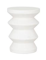 MUST Living Krukje 'Zig Zag' Cement, 34cm, kleur Wit