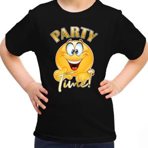 Verkleed T-shirt voor meisjes - Party Time - zwart - carnaval - feestkleding voor kinderen