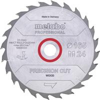 Metabo PRECISION CUT WOOD 628290000 Cirkelzaagblad 165 x 20 x 1.4 mm Aantal tanden: 24 1 stuk(s)