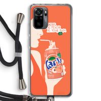 Peach please!: Xiaomi Redmi Note 10 Pro Transparant Hoesje met koord