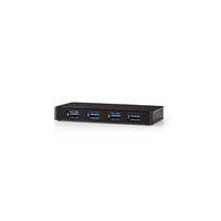 Nedis UHUBU3420BK interface hub USB 3.2 Gen 1 (3.1 Gen 1) Micro-B Zwart - thumbnail