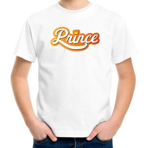 Prince Koningsdag t-shirt wit voor kinderen