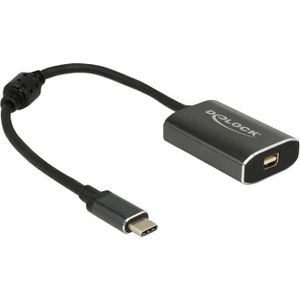 DeLOCK USB-C (male) > Mini DisplayPort (female) met PD functie adapter 0,2 meter