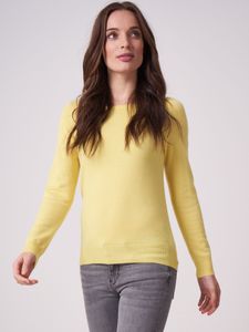 Basic fijngebreide boothals trui van biologisch cashmere