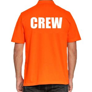 Oranje crew polo t-shirt voor heren 2XL  -