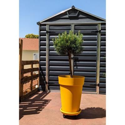 RIVIERA SOLEILLA bloembak - Kunststof - Hoogte 53 cm - Geel