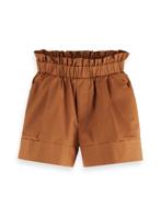 Wider fit cotton shorts with elasticated waist
