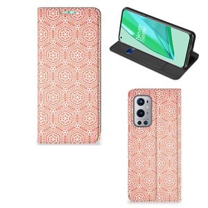 OnePlus 9 Pro Hoesje met Magneet Pattern Orange