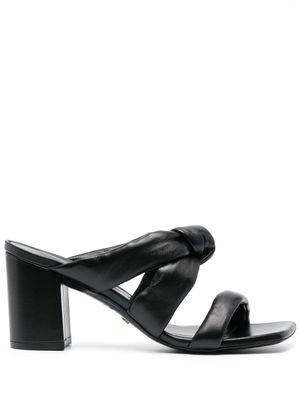 Stuart Weitzman mules 85 mm en cuir à détail de nœud - Noir