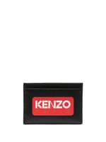 Kenzo porte-cartes en cuir à patch logo - Noir - thumbnail