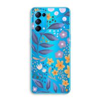 Flowers with blue leaves: Oppo Find X3 Lite Transparant Hoesje