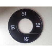 Maatring 9cm zwart/wit 51