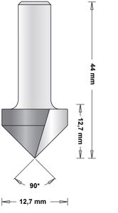 8 MM V-GROEFFREES12.7X44X90