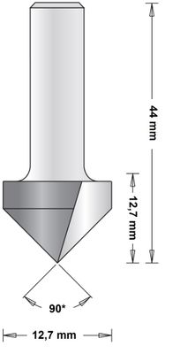 8 MM V-GROEFFREES12.7X44X90