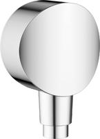 Hansgrohe FixFit muuraansluitbocht S kunststof met terugslagklep, chroom