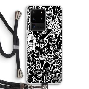 Vexx Black Mixtape: Samsung Galaxy S20 Ultra Transparant Hoesje met koord