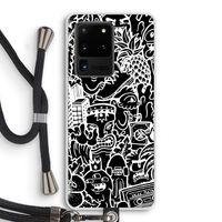 Vexx Black Mixtape: Samsung Galaxy S20 Ultra Transparant Hoesje met koord