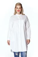 Yoek Tuniek blouse katoen | Wit | Maat S
