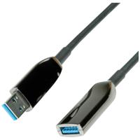 Roline USB-kabel USB 3.2 Gen1 USB-A bus, USB-A stekker 20 m Zwart 12.04.1077 - thumbnail