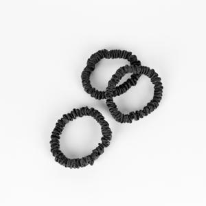 Zijden Scrunchies Klein Charcoal