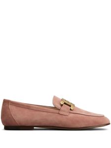 Tod's mocassins en cuir à logo gravé - Rose