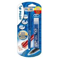 Rollerpen pilot frixion bl-fr7 m + 3 vull blauw