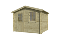 Blokhut Nina 275x230 Olijfgroen Geimpregneerd - Outdoor life