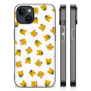 Back Case voor iPhone 15 Plus Katten Emojis