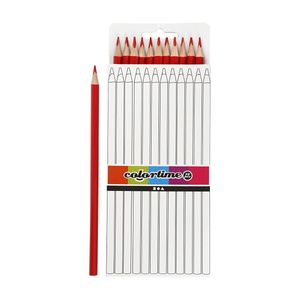 Creativ Company Driehoekige kleurpotloden - rood, 12st.