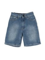 Palm Angels Kids short en jean à logo imprimé - Bleu