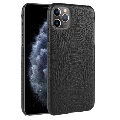 Voor iPhone 11 Pro schokbestendige krokodil textuur PC + PU case (zwart)
