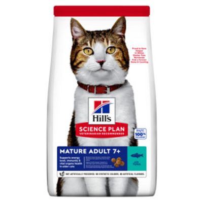 Hill&apos;s Mature Adult 7+ met tonijn kattenvoer 3 x 1,5 kg